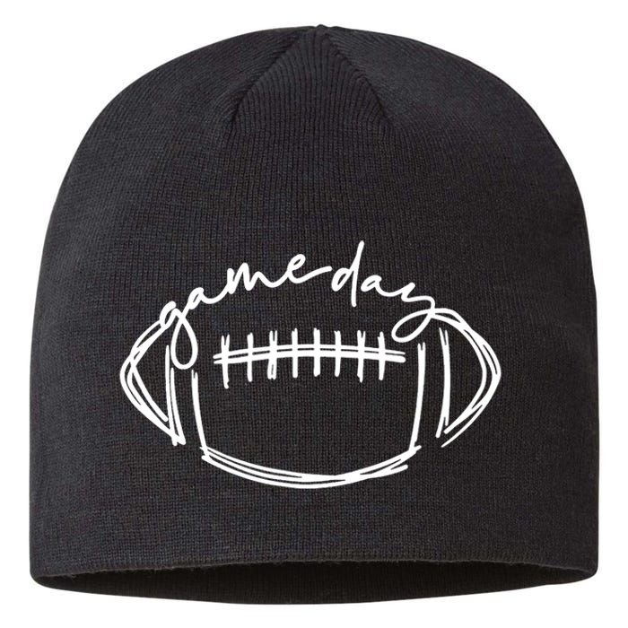 Funny Game Day Football Season Team Sports Vintage Sustainable Beanie