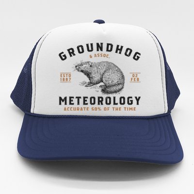 Funny Groundhog Day Shirts Groundhog Meteorology Trucker Hat