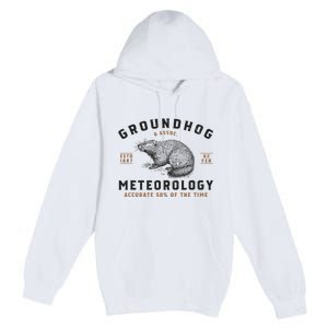 Funny Groundhog Day Shirts Groundhog Meteorology Premium Pullover Hoodie