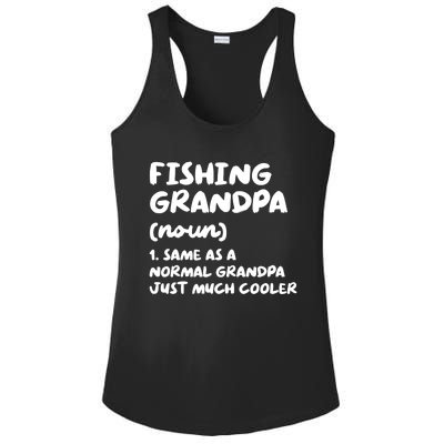 Fishing Grandpa Definition Funny Sports Ladies PosiCharge Competitor Racerback Tank