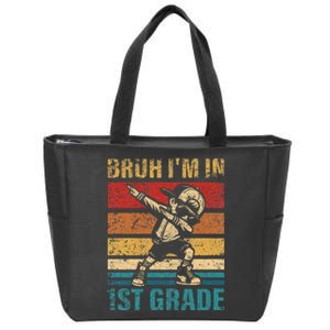 First Grade Dabbing Bruh IM In 1st Grade Student Gift Zip Tote Bag