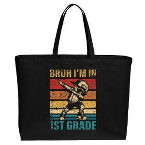 First Grade Dabbing Bruh IM In 1st Grade Student Gift Cotton Canvas Jumbo Tote