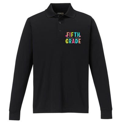 Fifth Grade Dream Team Back To School 5th Grade Teacher Performance Long Sleeve Polo