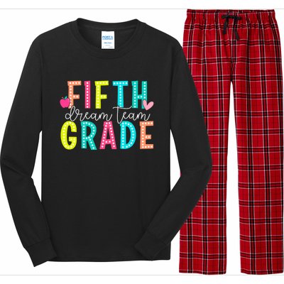 Fifth Grade Dream Team Back To School 5th Grade Teacher Long Sleeve Pajama Set