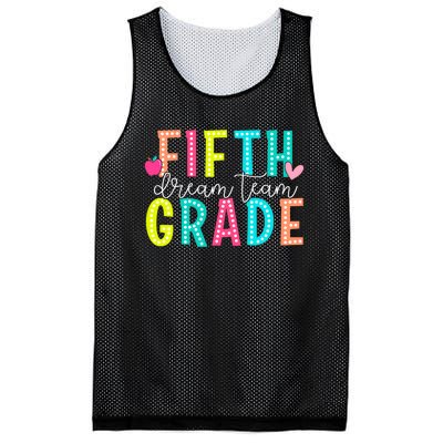 Fifth Grade Dream Team Back To School 5th Grade Teacher Mesh Reversible Basketball Jersey Tank