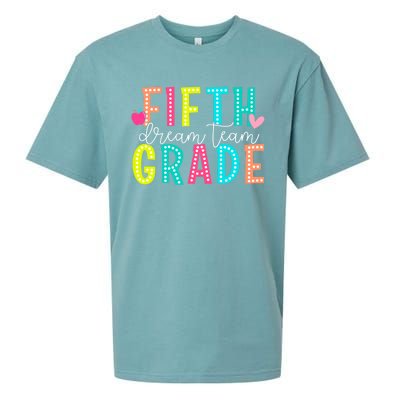 Fifth Grade Dream Team Back To School 5th Grade Teacher Sueded Cloud Jersey T-Shirt