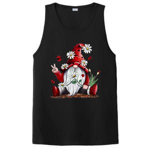 Floral Gnome Daisy Ladybugs Hippie Gnome Love Gift PosiCharge Competitor Tank