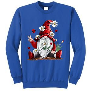 Floral Gnome Daisy Ladybugs Hippie Gnome Love Gift Sweatshirt