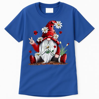 Floral Gnome Daisy Ladybugs Hippie Gnome Love Gift Tall T-Shirt