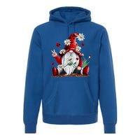 Floral Gnome Daisy Ladybugs Hippie Gnome Love Gift Premium Hoodie