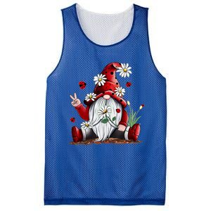 Floral Gnome Daisy Ladybugs Hippie Gnome Love Gift Mesh Reversible Basketball Jersey Tank