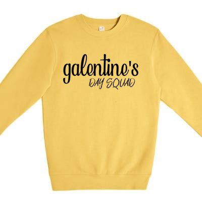 Funny Galentines Day Squad Valentine's Day Singles Awareness Cool Gift Premium Crewneck Sweatshirt