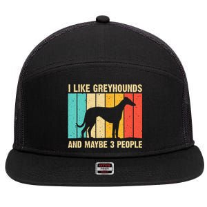 Funny Greyhound Design Women Italian Greyhound Dog Lover 7 Panel Mesh Trucker Snapback Hat