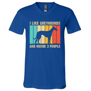 Funny Greyhound Design Women Italian Greyhound Dog Lover V-Neck T-Shirt