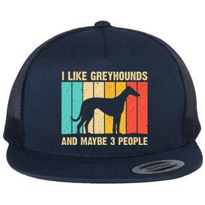 Funny Greyhound Design Women Italian Greyhound Dog Lover Flat Bill Trucker Hat