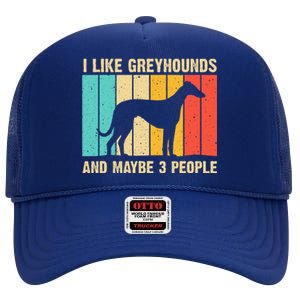 Funny Greyhound Design Women Italian Greyhound Dog Lover High Crown Mesh Back Trucker Hat