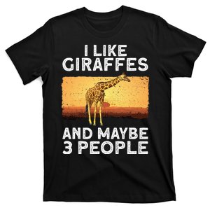 Funny Giraffe Design For Women Giraffe Zoo Animal Lovers T-Shirt