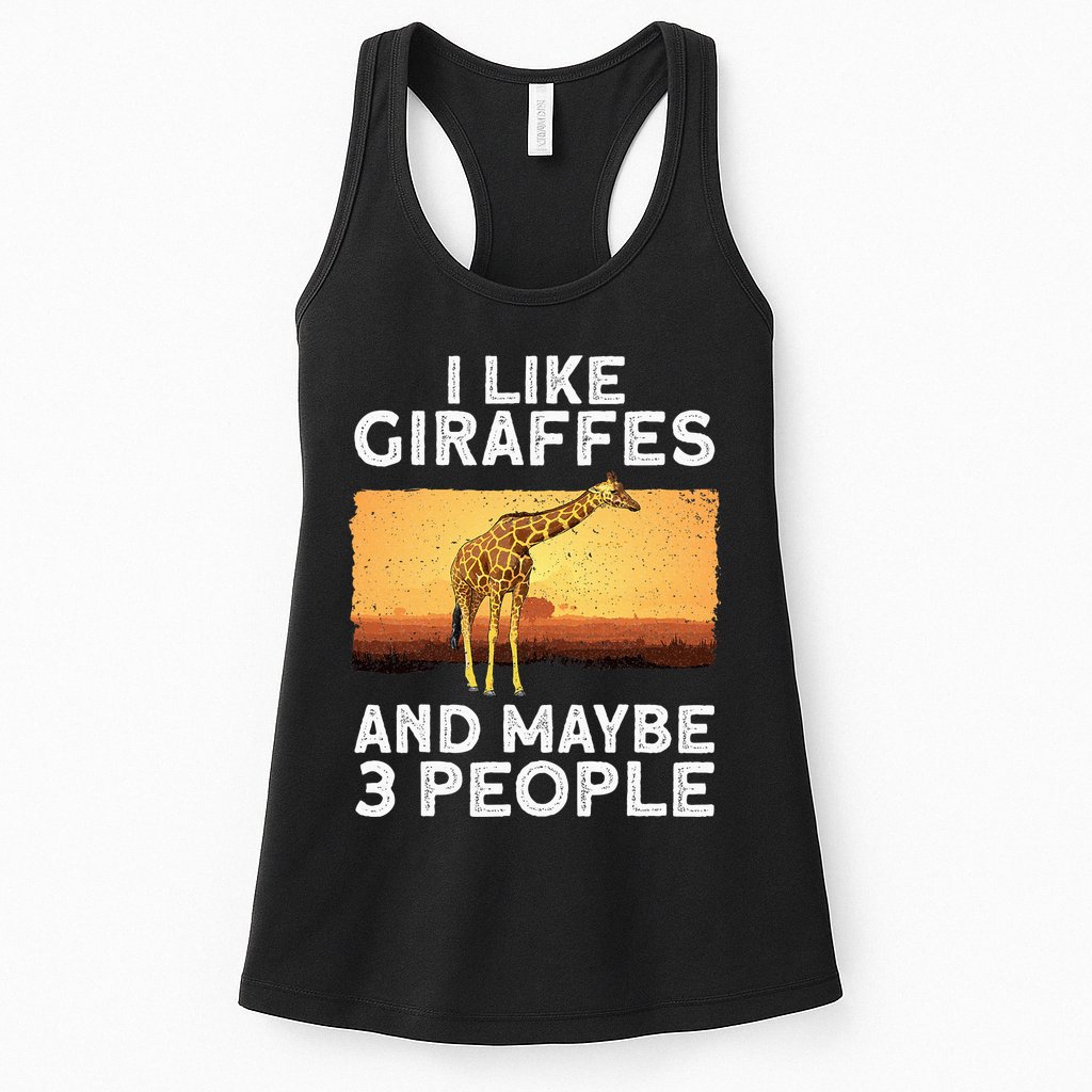 Funny Giraffe Design For Women Giraffe Zoo Animal Lovers Womens Tank Top