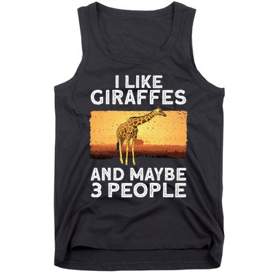 Funny Giraffe Design For Women Giraffe Zoo Animal Lovers Tank Top
