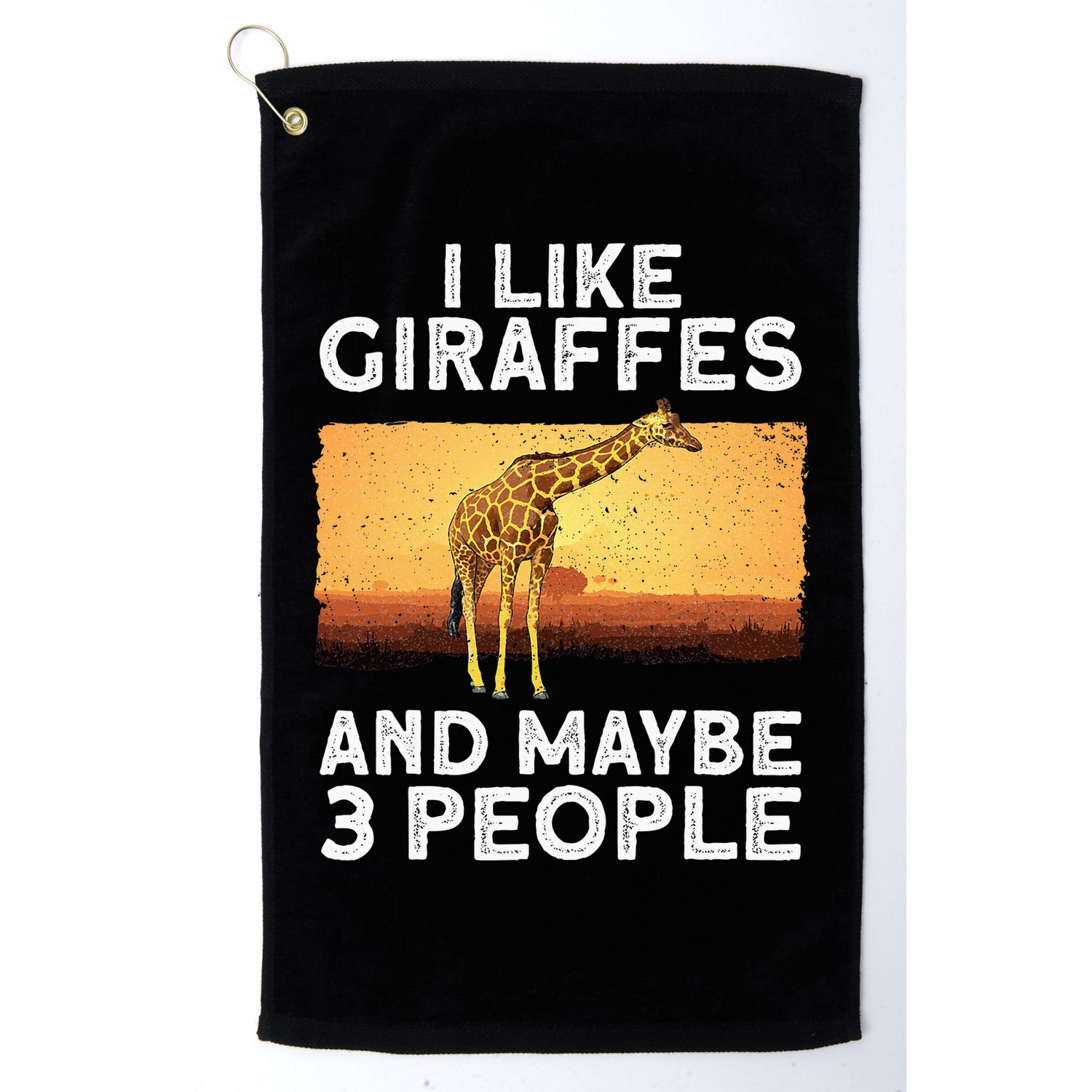 Funny Giraffe Design For Women Giraffe Zoo Animal Lovers Golf Towel