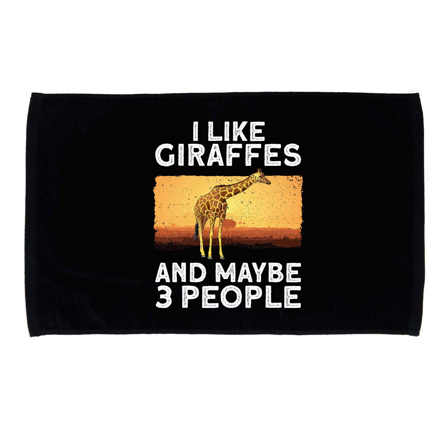 Funny Giraffe Design For Women Giraffe Zoo Animal Lovers Microfiber Hand Towel