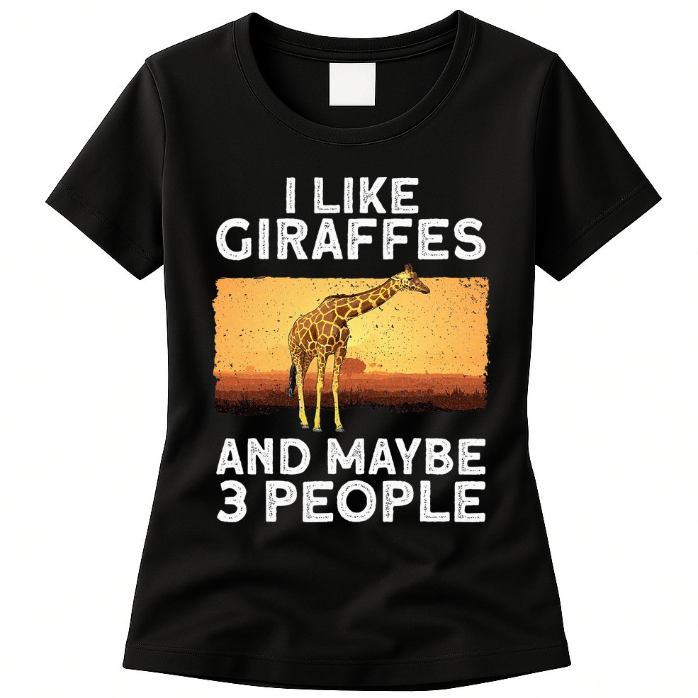 Funny Giraffe Design For Women Giraffe Zoo Animal Lovers Womens T-Shirt