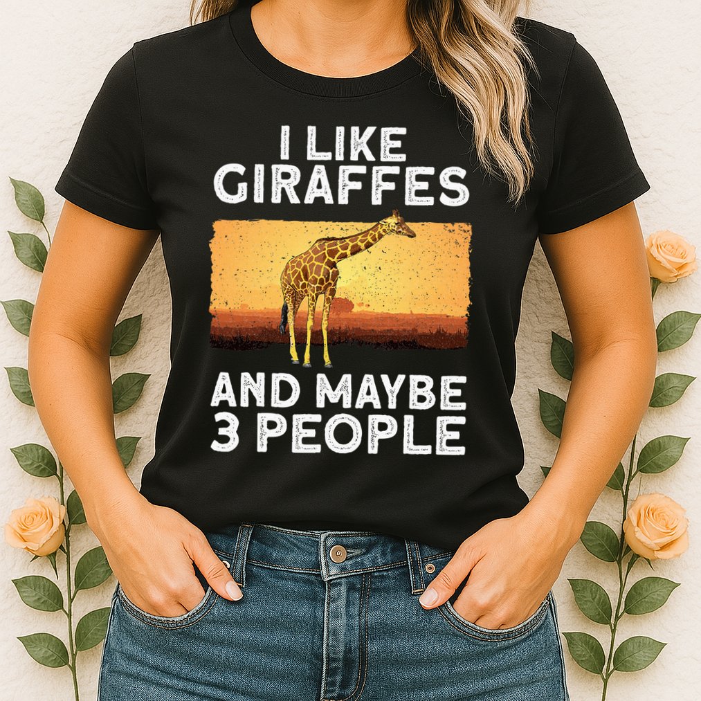 Funny Giraffe Design For Women Giraffe Zoo Animal Lovers Womens T-Shirt