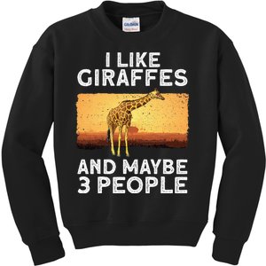 Funny Giraffe Design For Women Giraffe Zoo Animal Lovers Kids Sweatshirt