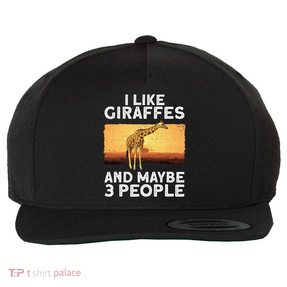 Funny Giraffe Design For Women Giraffe Zoo Animal Lovers Wool Snapback Cap