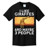 Funny Giraffe Design For Women Giraffe Zoo Animal Lovers Kids T-Shirt