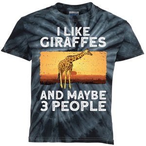 Funny Giraffe Design For Women Giraffe Zoo Animal Lovers Kids Tie-Dye T-Shirt