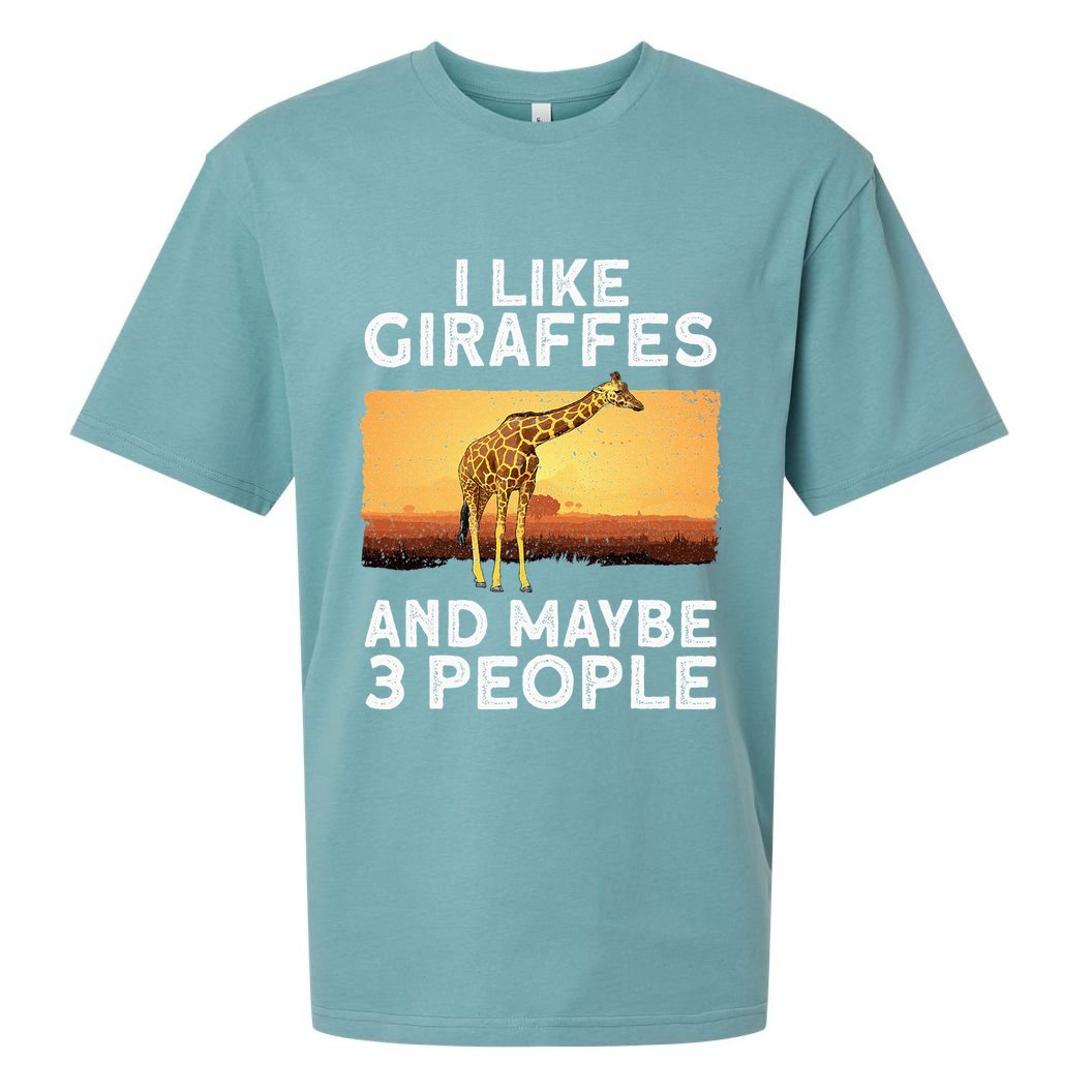Funny Giraffe Design For Women Giraffe Zoo Animal Lovers Sueded Cloud Jersey T-Shirt