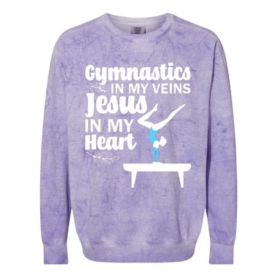 Funny Gymnastics Design For Men Women Gymnast Jesus Lovers Colorblast Crewneck Sweatshirt