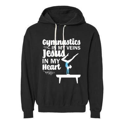 Funny Gymnastics Design For Men Women Gymnast Jesus Lovers Garment-Dyed Fleece Hoodie