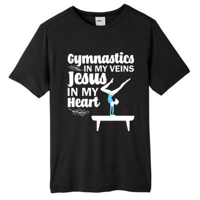 Funny Gymnastics Design For Men Women Gymnast Jesus Lovers Tall Fusion ChromaSoft Performance T-Shirt