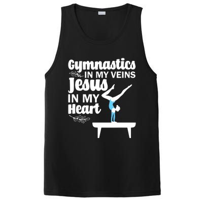 Funny Gymnastics Design For Men Women Gymnast Jesus Lovers PosiCharge Competitor Tank