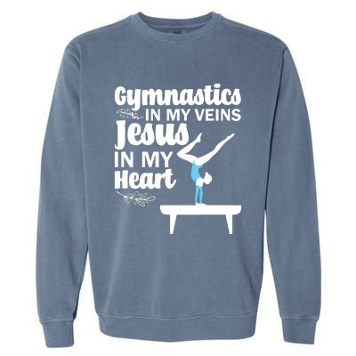 Funny Gymnastics Design For Men Women Gymnast Jesus Lovers Garment-Dyed Sweatshirt