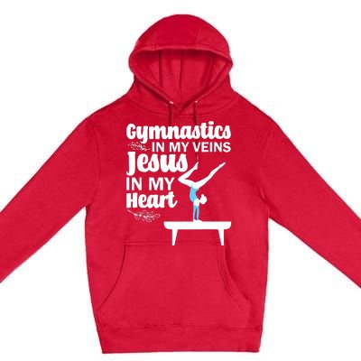 Funny Gymnastics Design For Men Women Gymnast Jesus Lovers Premium Pullover Hoodie