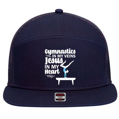 Funny Gymnastics Design For Men Women Gymnast Jesus Lovers 7 Panel Mesh Trucker Snapback Hat