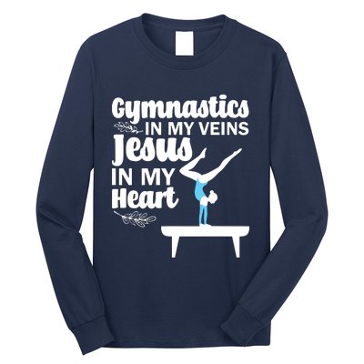 Funny Gymnastics Design For Men Women Gymnast Jesus Lovers Long Sleeve Shirt