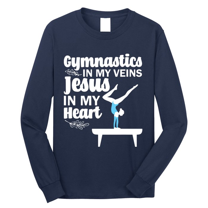 Funny Gymnastics Design For Men Women Gymnast Jesus Lovers Long Sleeve Shirt