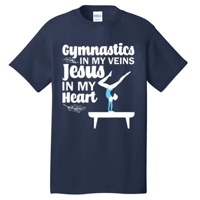 Funny Gymnastics Design For Men Women Gymnast Jesus Lovers Tall T-Shirt