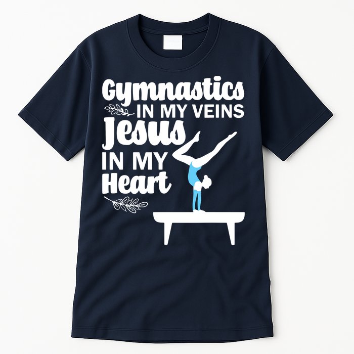 Funny Gymnastics Design For Men Women Gymnast Jesus Lovers Tall T-Shirt