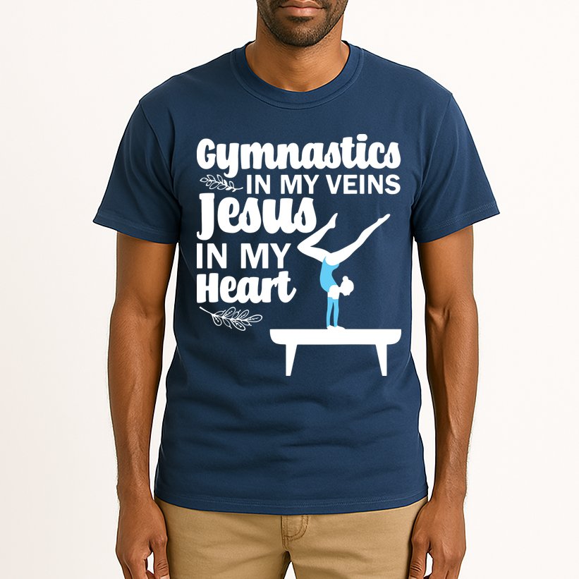 Funny Gymnastics Design For Men Women Gymnast Jesus Lovers Tall T-Shirt