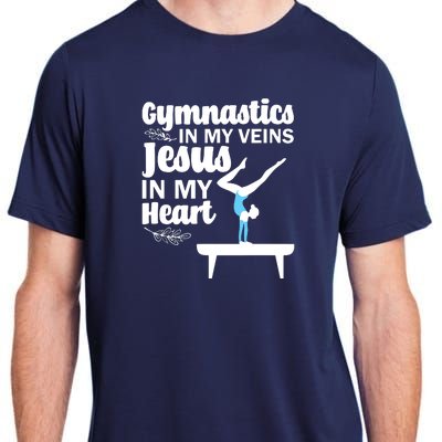 Funny Gymnastics Design For Men Women Gymnast Jesus Lovers Adult ChromaSoft Performance T-Shirt