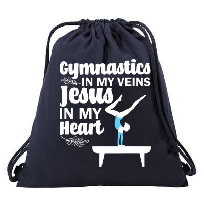 Funny Gymnastics Design For Men Women Gymnast Jesus Lovers Drawstring Bag