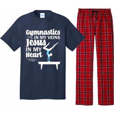 Funny Gymnastics Design For Men Women Gymnast Jesus Lovers Pajama Set