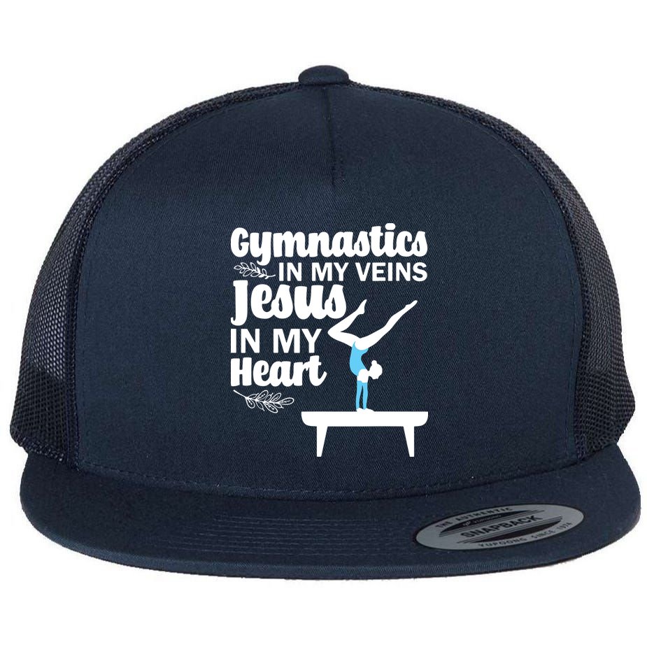 Funny Gymnastics Design For Men Women Gymnast Jesus Lovers Flat Bill Trucker Hat