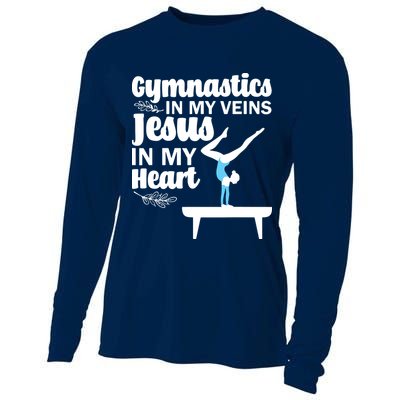 Funny Gymnastics Design For Men Women Gymnast Jesus Lovers Cooling Performance Long Sleeve Crew