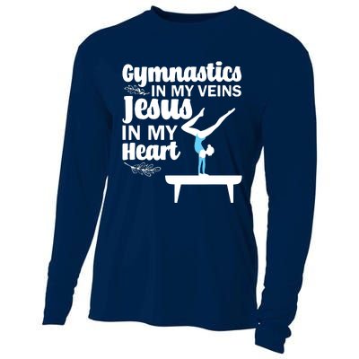 Funny Gymnastics Design For Men Women Gymnast Jesus Lovers Cooling Performance Long Sleeve Crew